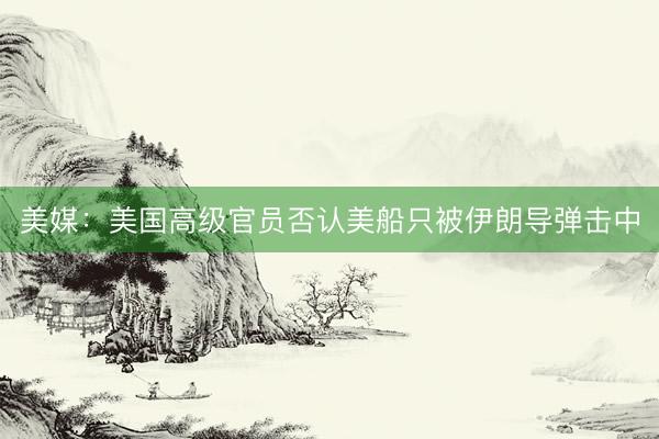 美媒：美国高级官员否认美船只被伊朗导弹击中