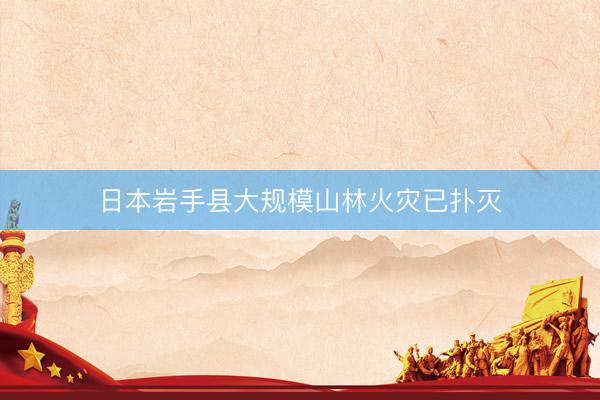 日本岩手县大规模山林火灾已扑灭