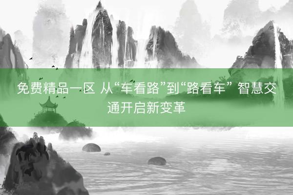 免费精品一区 从“车看路”到“路看车” 智慧交通开启新变革