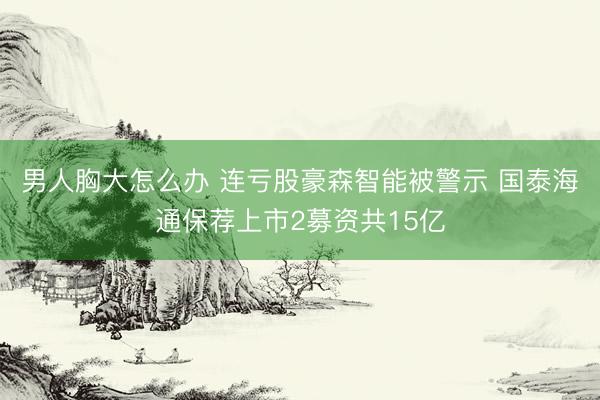 男人胸大怎么办 连亏股豪森智能被警示 国泰海通保荐上市2募资共15亿