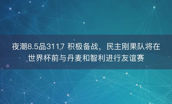夜潮8.5品3117 积极备战，民主刚果队将在世界杯前与丹麦和智利进行友谊赛