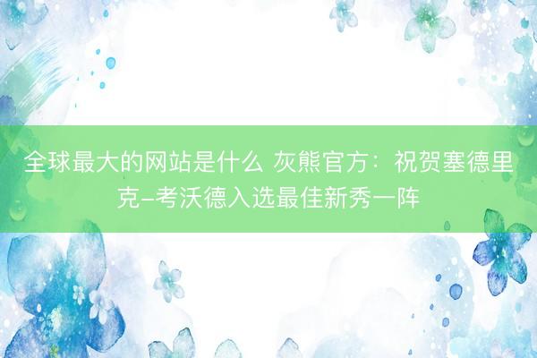 全球最大的网站是什么 灰熊官方：祝贺塞德里克-考沃德入选最佳新秀一阵