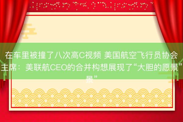 在车里被撞了八次高C视频 美国航空飞行员协会主席：美联航CEO的合并构想展现了“大胆的愿景”