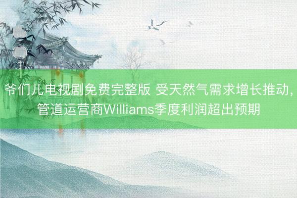 爷们儿电视剧免费完整版 受天然气需求增长推动，管道运营商Williams季度利润超出预期