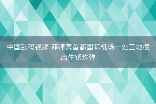中国乱码视频 菲律宾首都国际机场一处工地挖出生锈炸弹