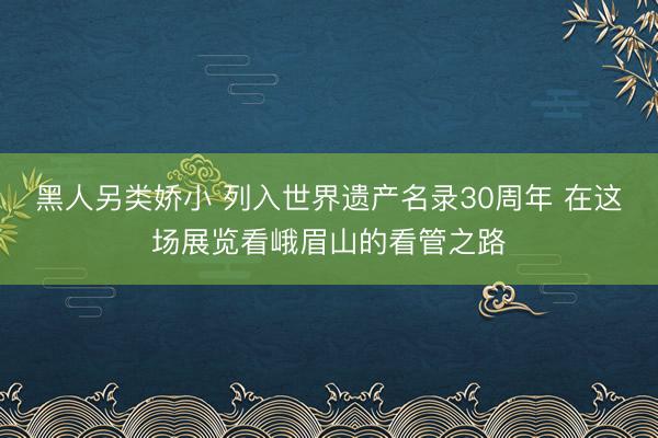 黑人另类娇小 列入世界遗产名录30周年 在这场展览看峨眉山的看管之路