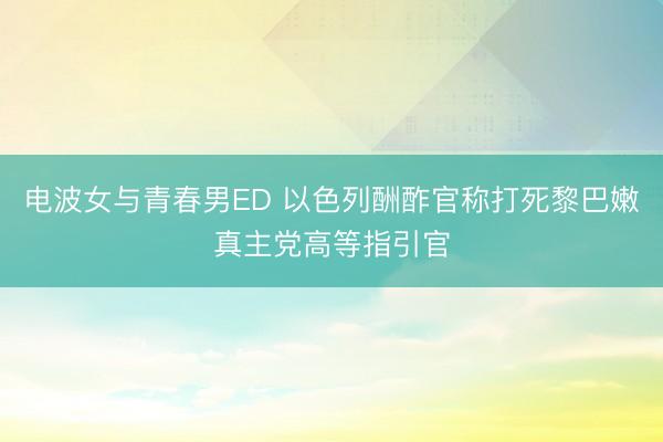 电波女与青春男ED 以色列酬酢官称打死黎巴嫩真主党高等指引官